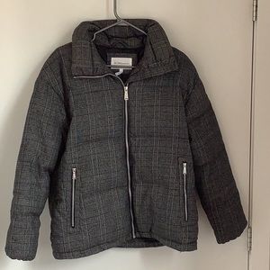 BCBG plaid puffer jacket